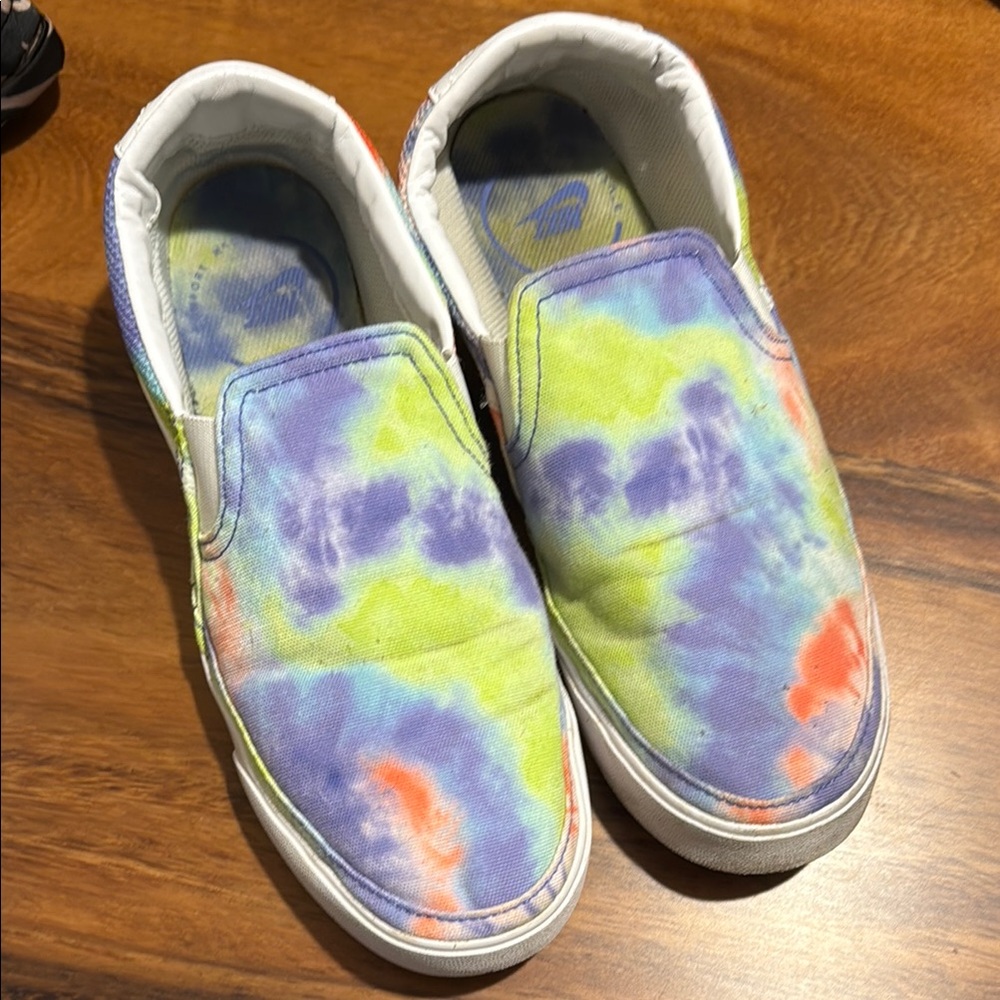 Colorful Tie-Dye Kids Slip-On Shoes